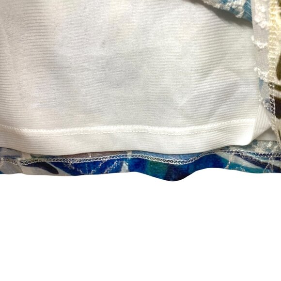 Chico's Tropical Knit T-Shirt/Tunic, Size 1 (Medium), Elbow Sleeve Textured NEW - Picture 7 of 14